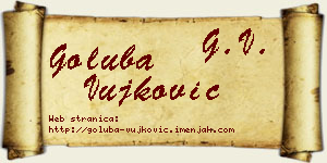 Goluba Vujković vizit kartica